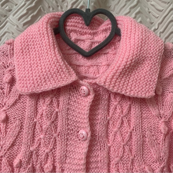 Handmade girls wool cardigan size 3T - Picture 4 of 4
